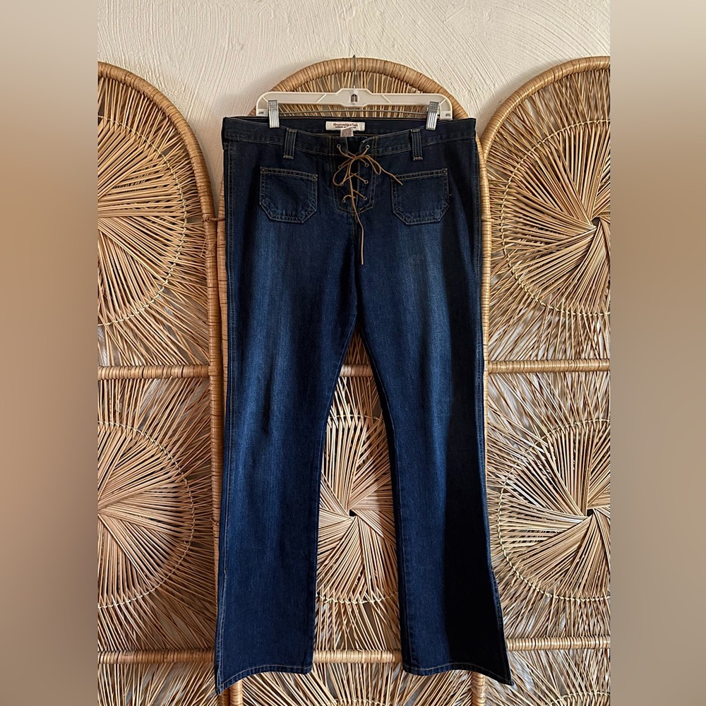 Vintage Abercrombie & Fitch Lace-up Flare Jeans